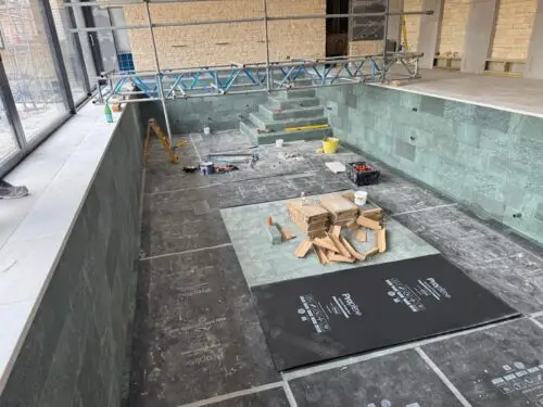 Pool Shell Walls Tiled